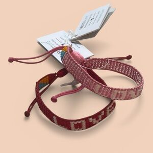 ❤️ NWT LOVE Bracelet • Adjustable, Handwoven, Beaded •